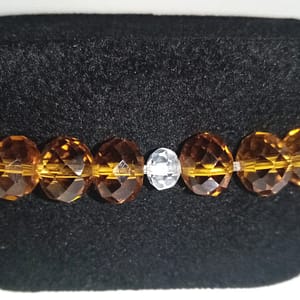 Gold and Clear Crystals Stretchy Bracelet